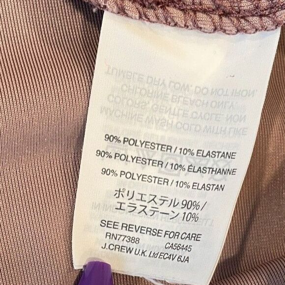 ~ Madewell XS stretch velvet mini dress shift mock neck frosty mauve soft cozy - Picture 10 of 10